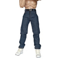 Panchitalk 1/6 Scale Classic Jeans with Belt for 12-Inch Male Action Figures – Navy Blue
