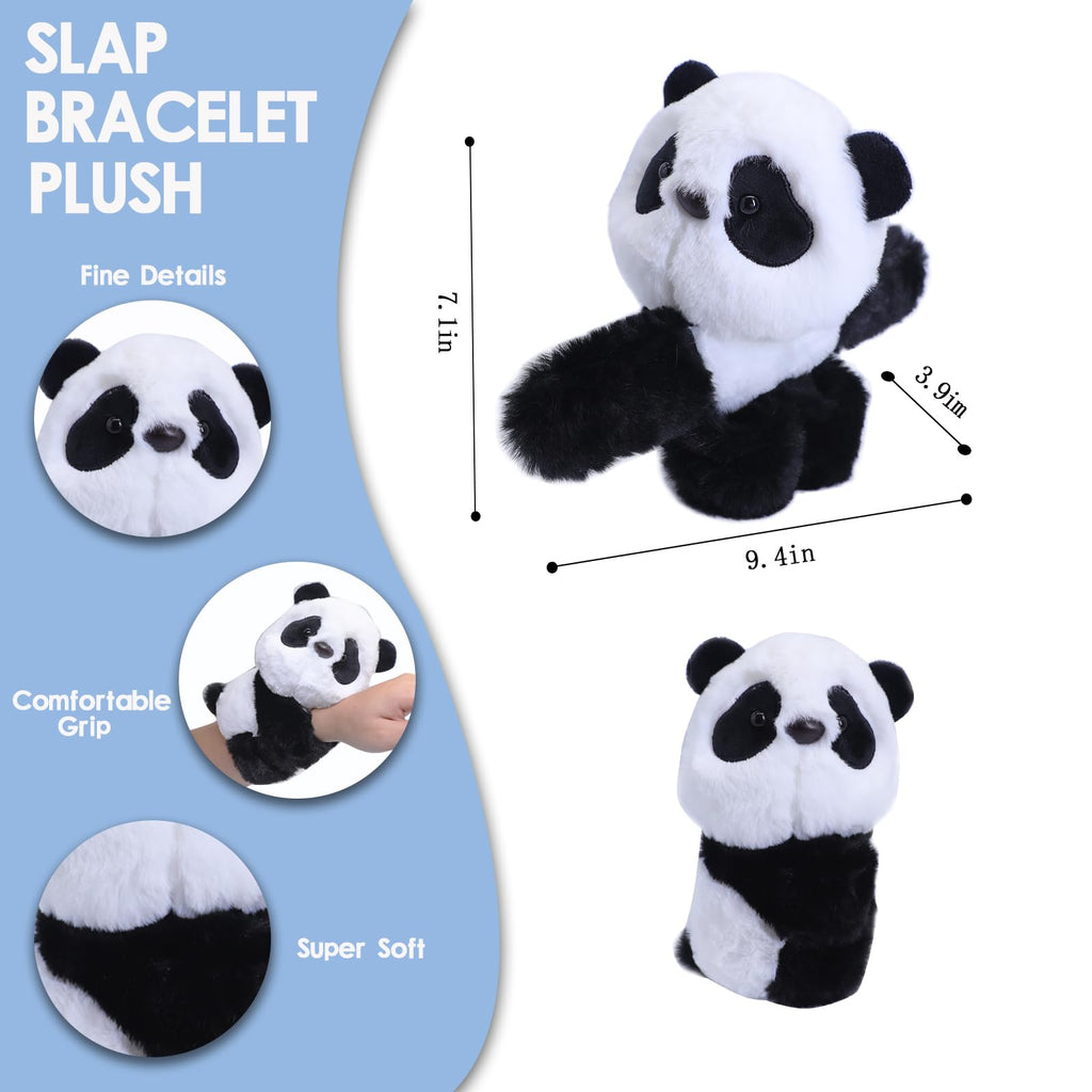 Panda Plush Slap Bracelet – Soft Stuffed Animal Snap Bracelet for Kids