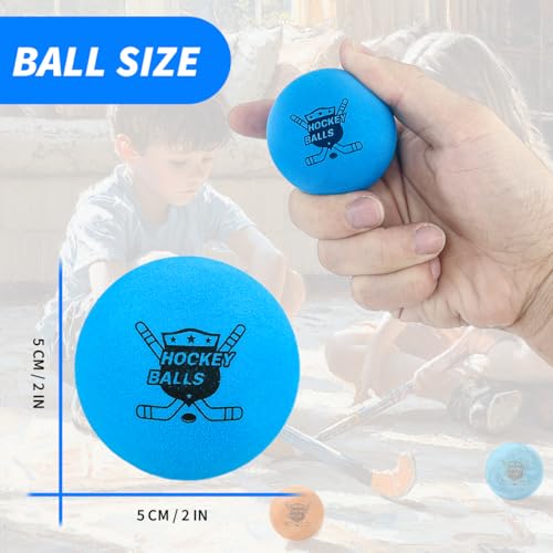 Pandahero 12-Pack Mini Knee Hockey Balls – Soft Foam Balls for Indoor Floor Hockey, Toddler & Kids Gift