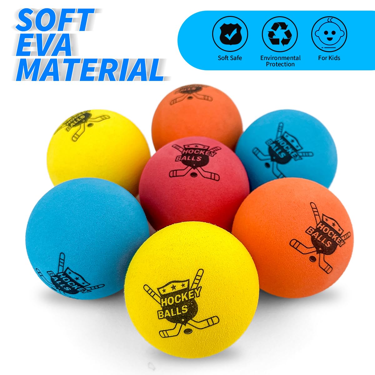 Pandahero 12-Pack Mini Knee Hockey Balls – Soft Foam Balls for Indoor Floor Hockey, Toddler & Kids Gift
