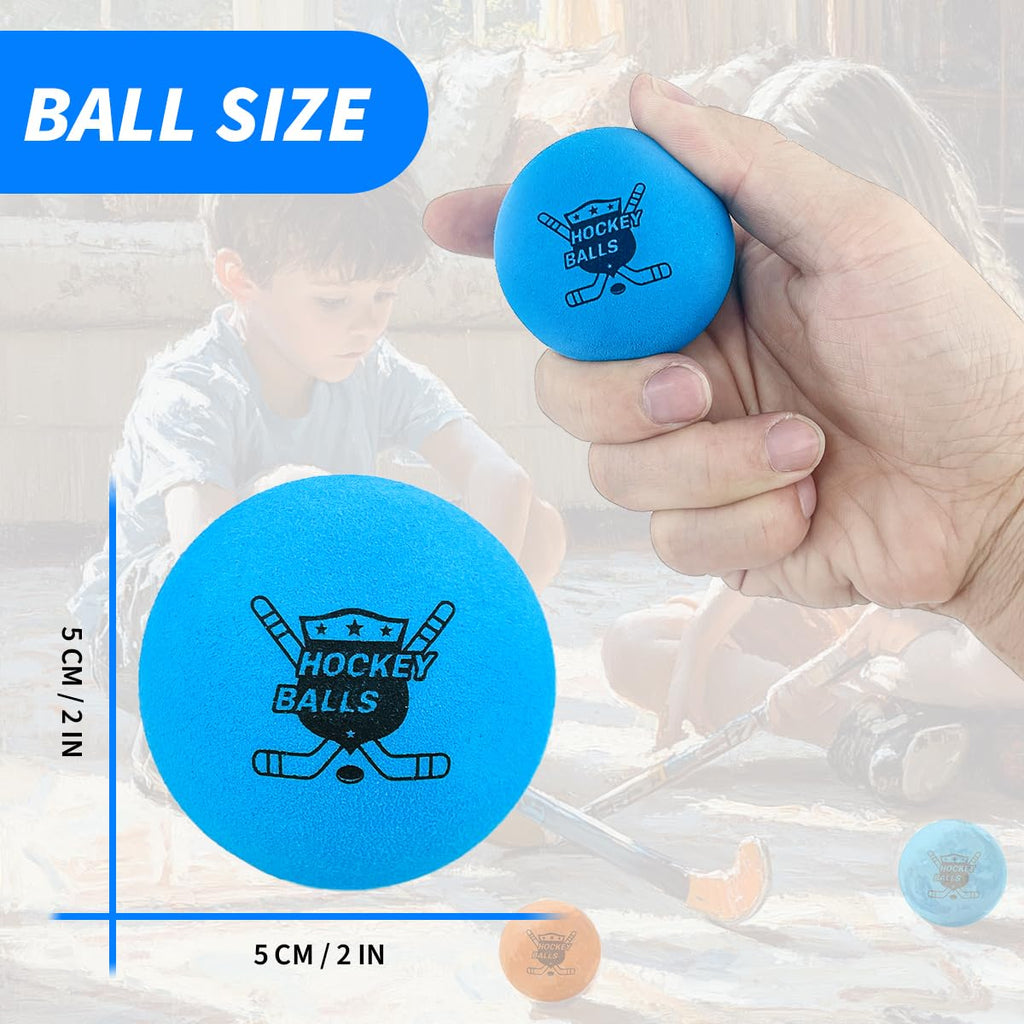 Pandahero 12-Pack Mini Knee Hockey Balls – Soft Foam Balls for Indoor Floor Hockey, Toddler & Kids Gift