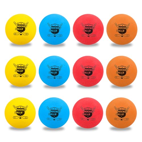 Pandahero 12-Pack Mini Knee Hockey Balls – Soft Foam Balls for Indoor Floor Hockey, Toddler & Kids Gift