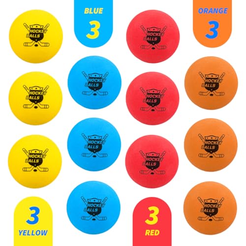 Pandahero 12-Pack Mini Knee Hockey Balls – Soft Foam Balls for Indoor Floor Hockey, Toddler & Kids Gift