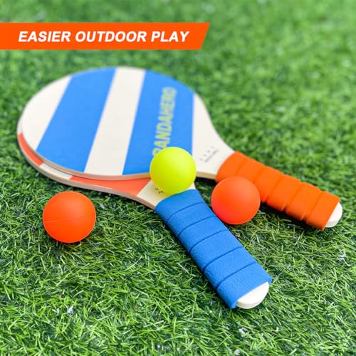 Pandahero Beach Paddle Ball Replacement Set - 12 High-Visibility Waterproof Balls for Smash Ball, Pro Kadima, and Outdoor Paddle Games