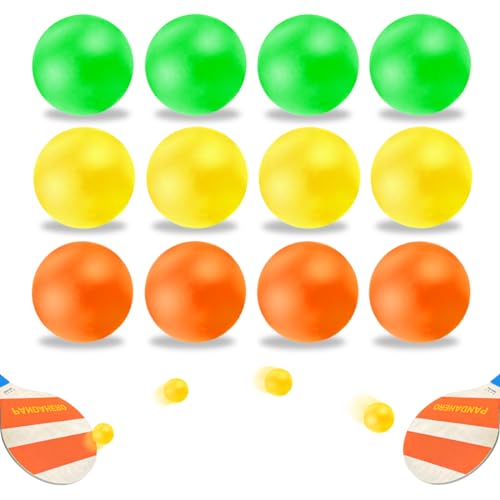 Pandahero Beach Paddle Ball Replacement Set - 12 High-Visibility Waterproof Balls for Smash Ball, Pro Kadima, and Outdoor Paddle Games