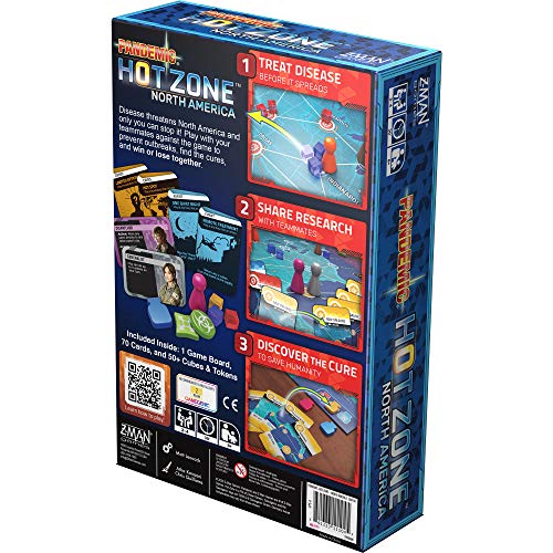 Pandemic Hot Zone: North America Board Game – Cooperative Strategy Game for 2-4 Players, Ages 8+, 30-Minute Playtime