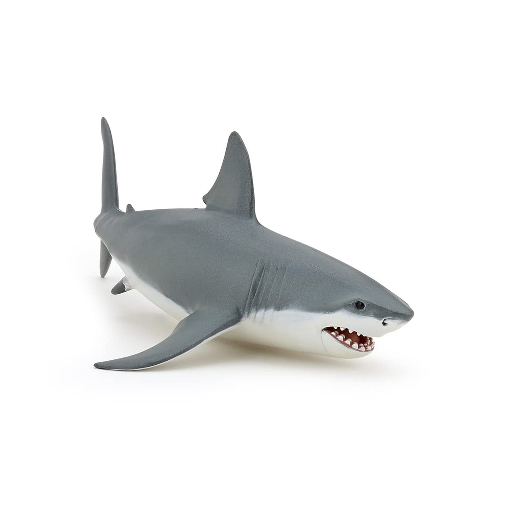 Papo Great White Shark Figurine – Hand-Painted Marine Life Collectible, 6.75 Inches
