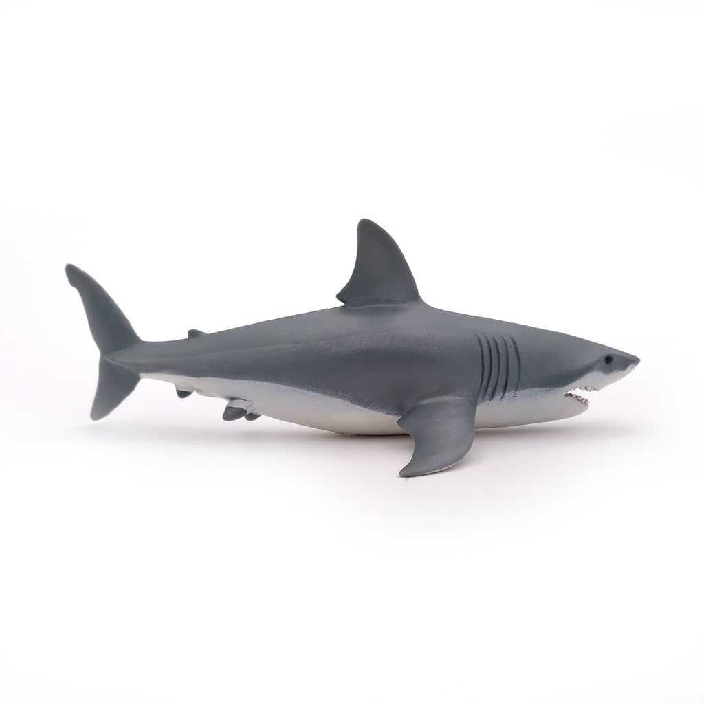 Papo Great White Shark Figurine – Hand-Painted Marine Life Collectible, 6.75 Inches