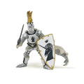 Papo Knight Unicorn Silver Figurine – Hand-Painted Master at Arms Collectible