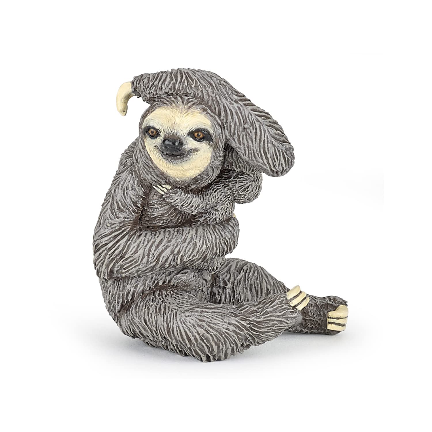 Papo Sloth Figure – Hand-Painted Plastic Animal Toy for Imaginative Play