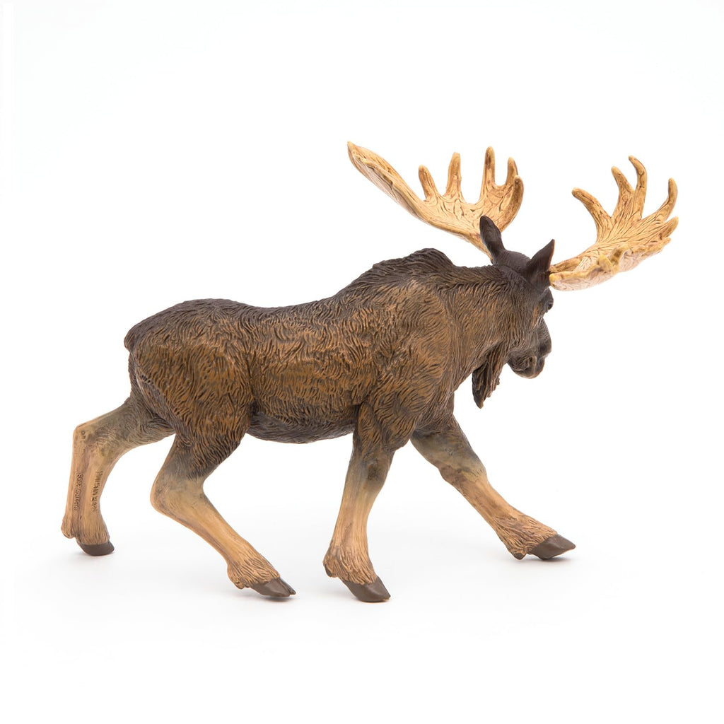 Papo Standing North American Moose Toy Figurine – Hand-Painted Plastic Animal from France