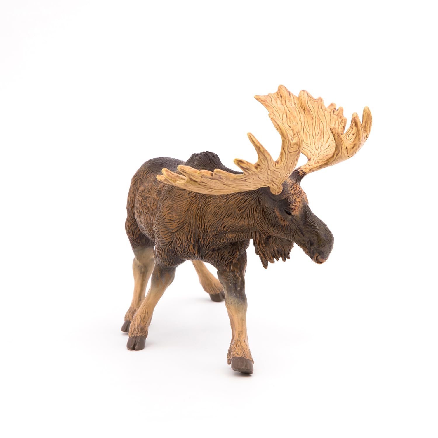 Papo Standing North American Moose Toy Figurine – Hand-Painted Plastic Animal from France