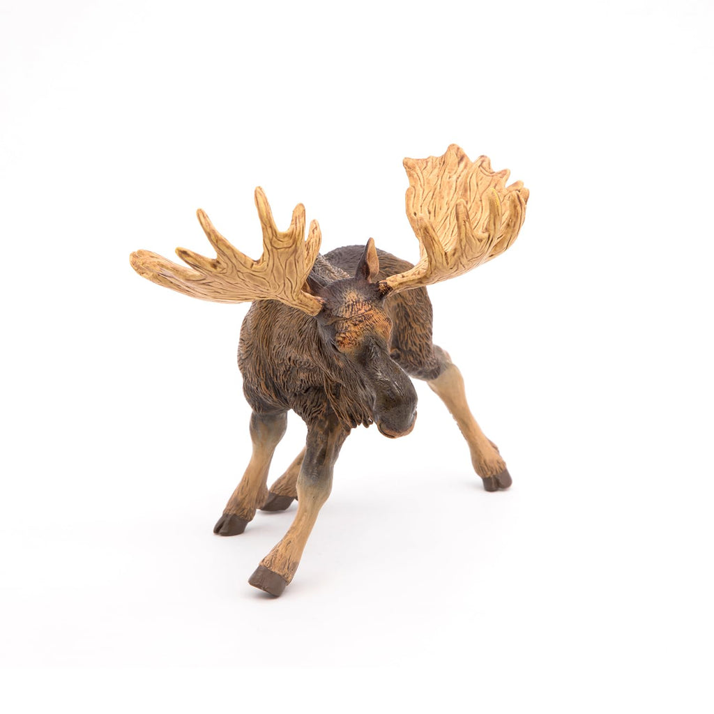 Papo Standing North American Moose Toy Figurine – Hand-Painted Plastic Animal from France