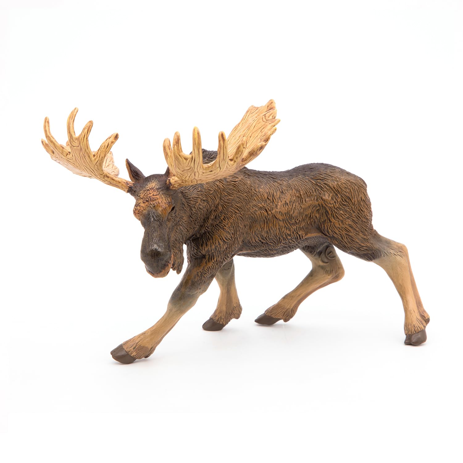 Papo Standing North American Moose Toy Figurine – Hand-Painted Plastic Animal from France