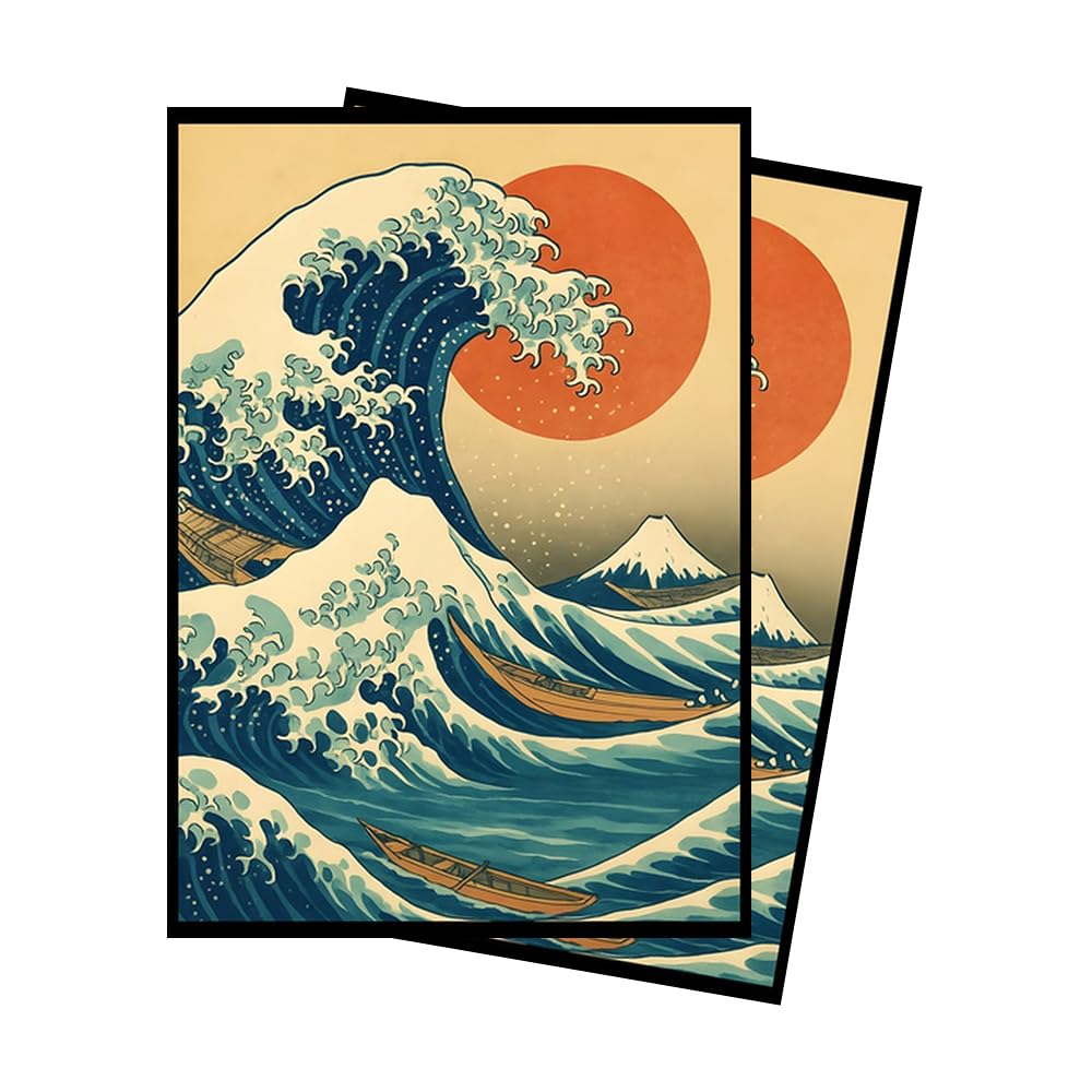 Paramint Hokusai Classic Standard Card Sleeves – 104 Smooth-Finish Sleeves for MTG and TCG