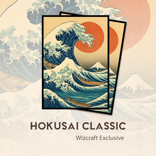 Paramint Hokusai Classic Standard Card Sleeves – 104 Smooth-Finish Sleeves for MTG and TCG