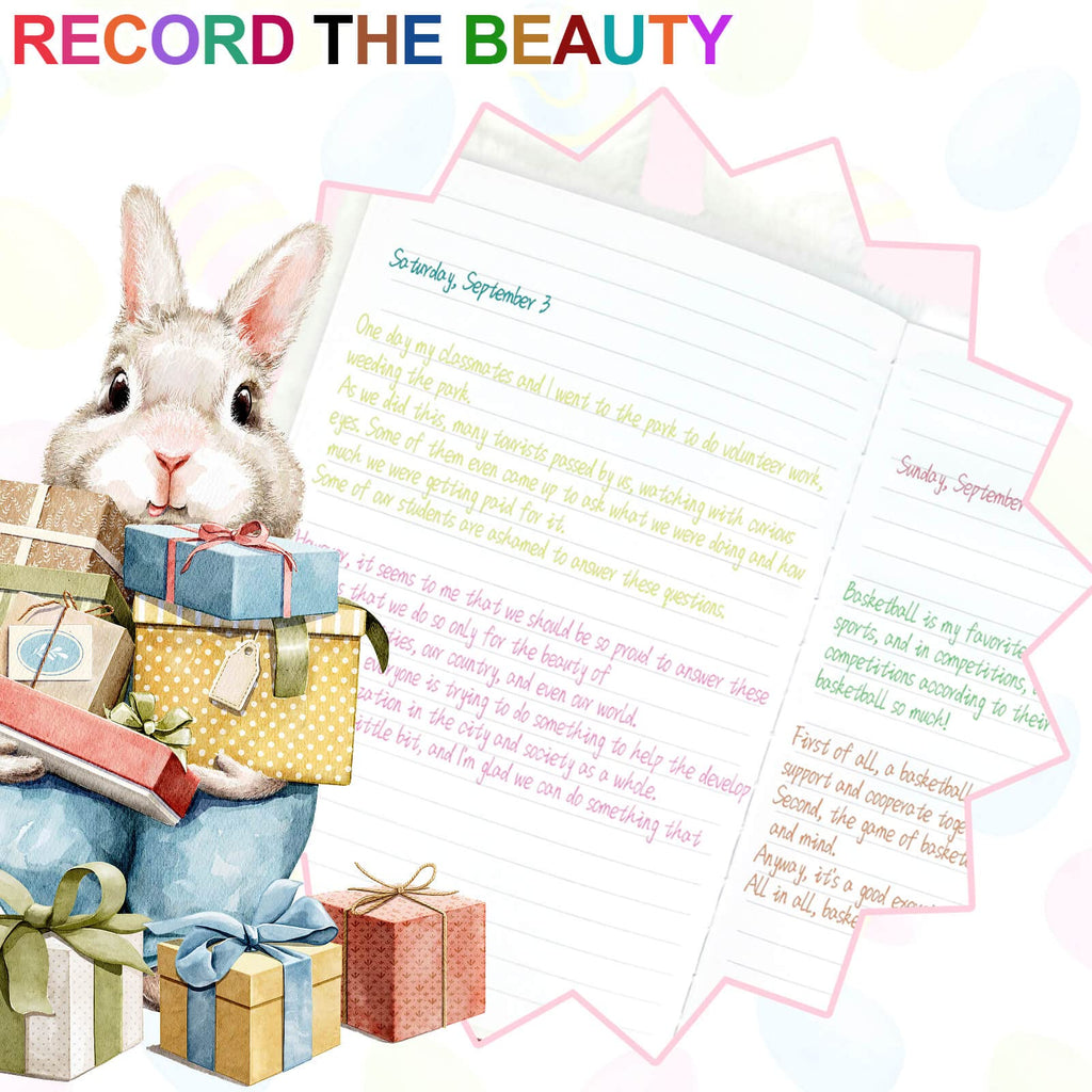 ParkistStar Plush Bunny Diary with Lock – A5 Ruled Notebook for Girls, 80 Pages, Pen & Keys Included