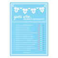 Party Hearty 50-Piece Baby Shower Guess Who Game Cards – Blue Boy Theme