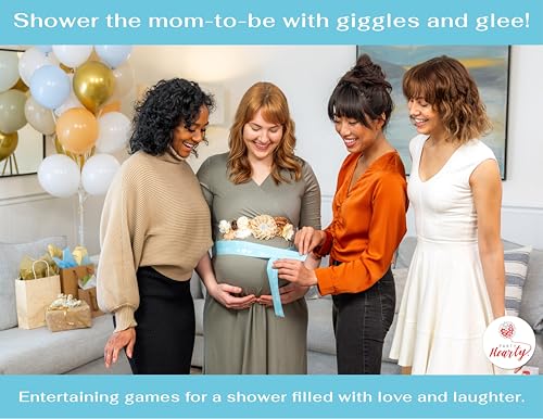 Party Hearty Blue Tummy Measure Tape Baby Shower Game - 2 Rolls, 2x150 ft - Fun Activity for Guests