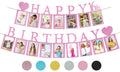 PartyHooman Pre-Assembled Sweet 16 Photo Banner - Purple with 16 Card Frames