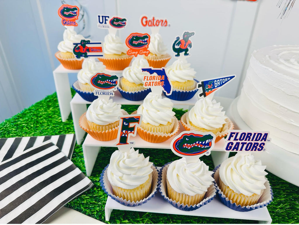 PartyKandy 24-Pack University of Florida Cupcake Toppers for Game Day, Graduation, and Birthday Parties