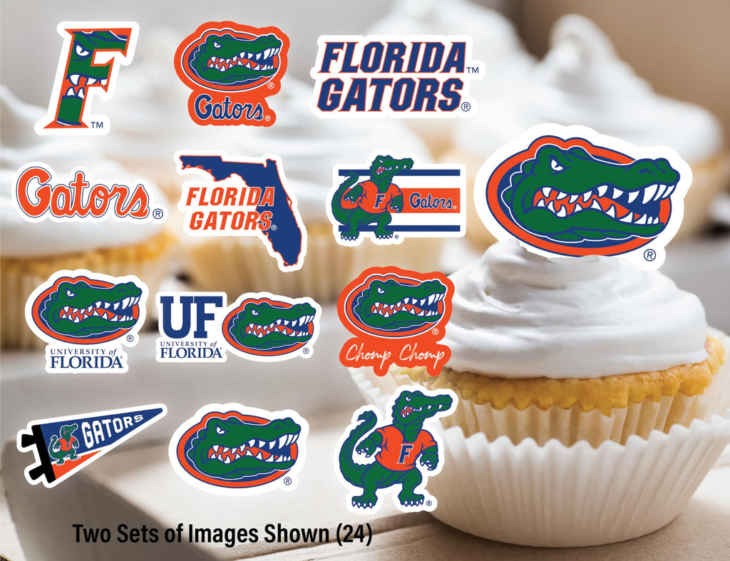 PartyKandy 24-Pack University of Florida Cupcake Toppers for Game Day, Graduation, and Birthday Parties