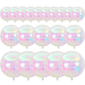 PartyWoo 20-Pack Iridescent Foil Balloons – 10, 12, and 22 Inch Sizes for Weddings, Birthdays, and Parties