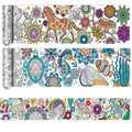 Pasimy 3 Giant Mandala Animal Coloring Posters - 11.8 x 118 Inch Jumbo DIY Art Paper Sheets for Kids and Adults