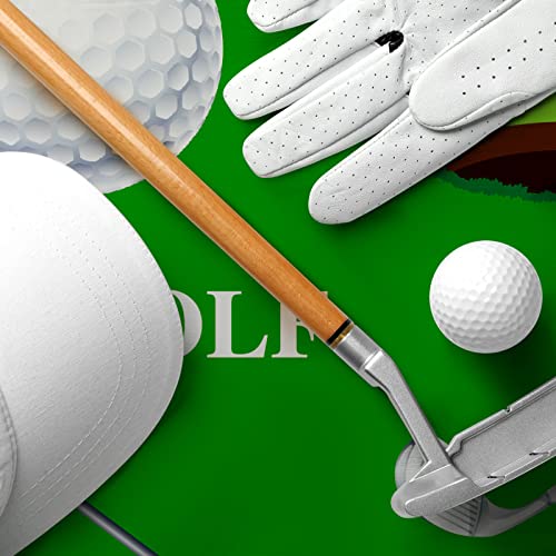 Patelai 3-Pack Golf Tablecloths - 86x51 Inch Disposable Plastic Table Covers for Golf Themed Parties and Events
