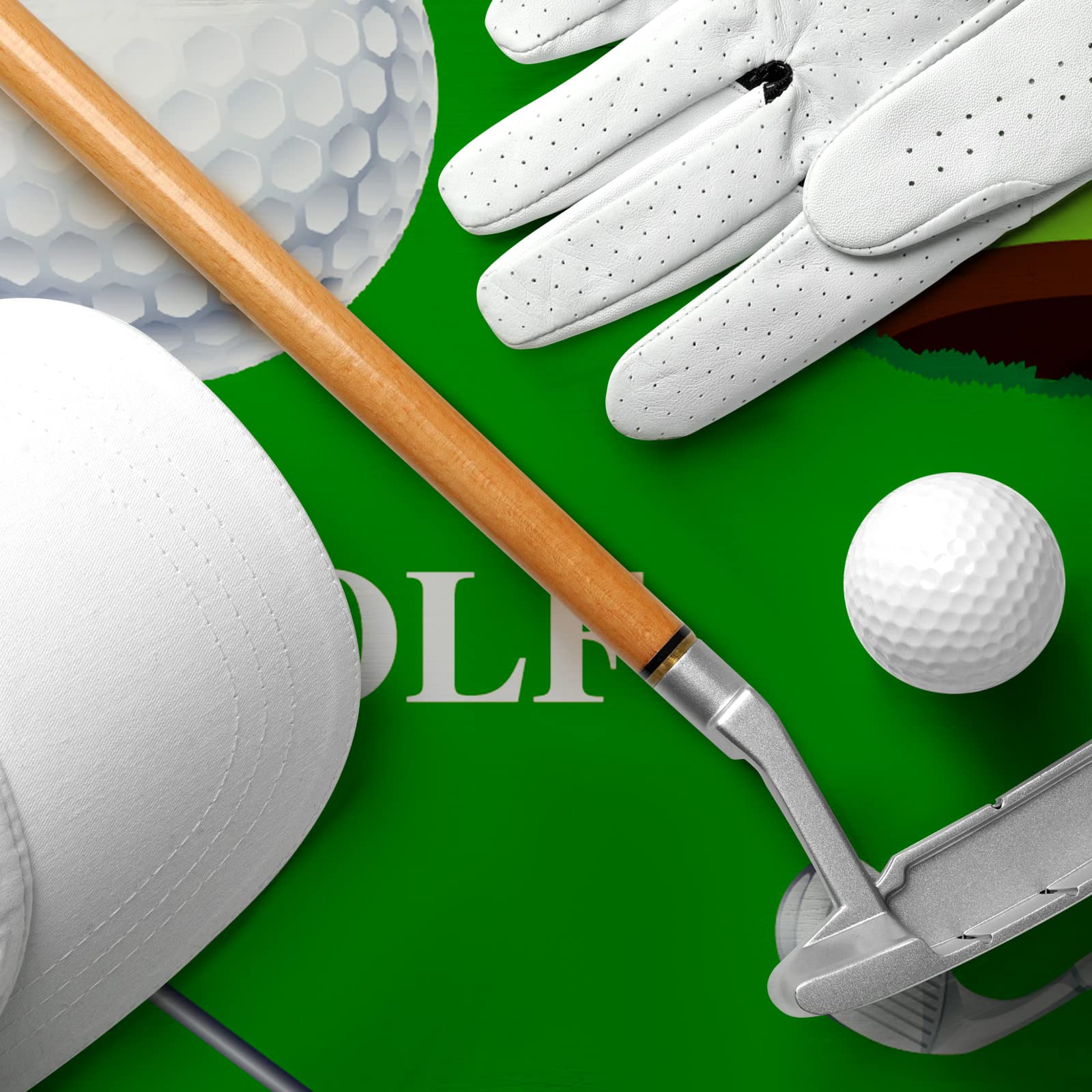 Patelai 3-Pack Golf Tablecloths - 86x51 Inch Disposable Plastic Table Covers for Golf Themed Parties and Events