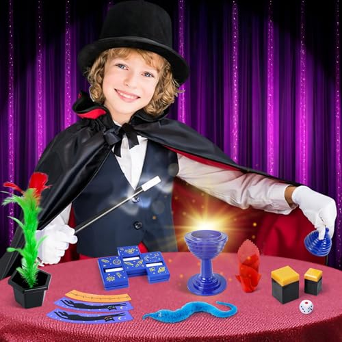 PATIFEED Magic Kit for Kids Ages 6-12 – 40+ Tricks with Step-by-Step Instructions