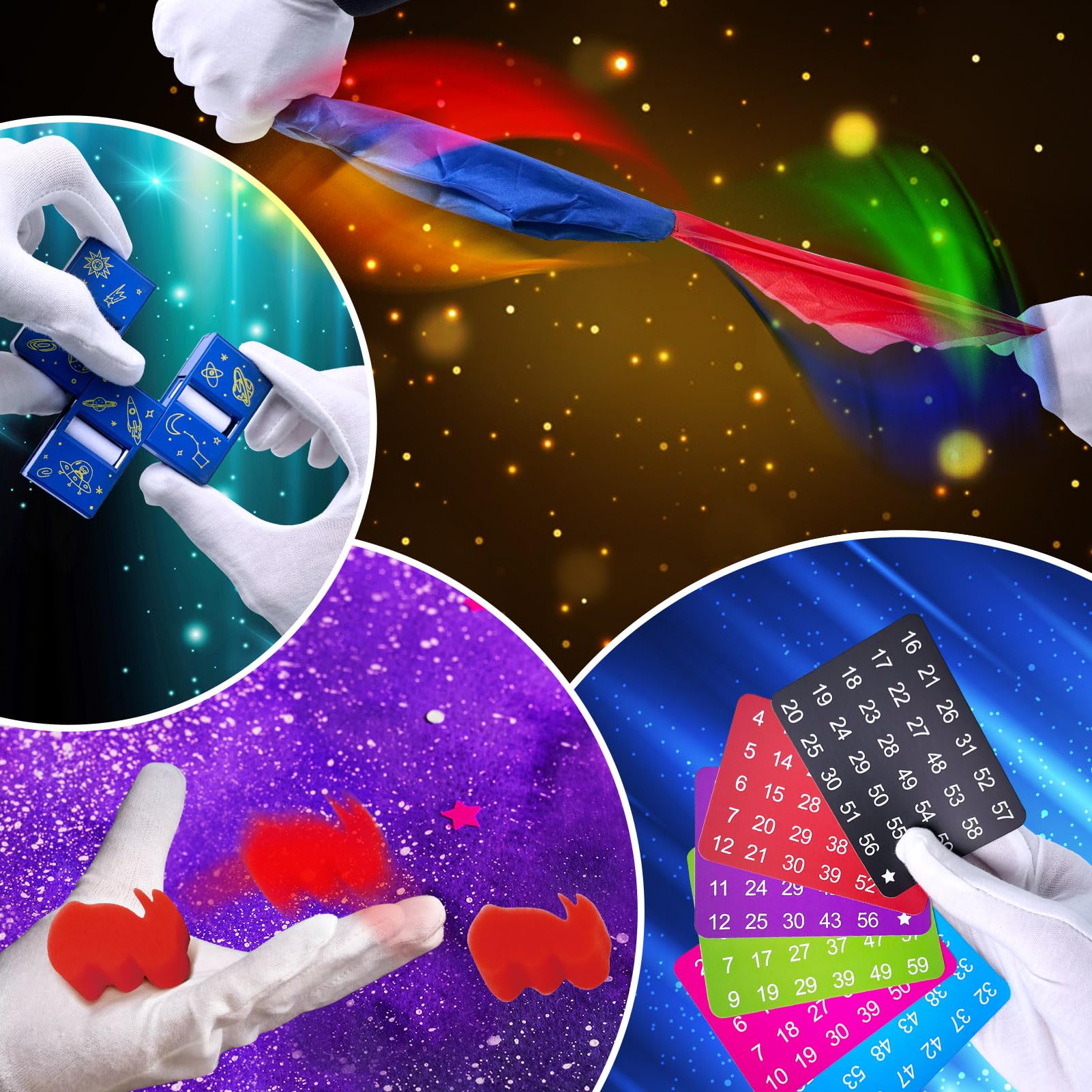 PATIFEED Magic Kit for Kids Ages 6-12 – 40+ Tricks with Step-by-Step Instructions