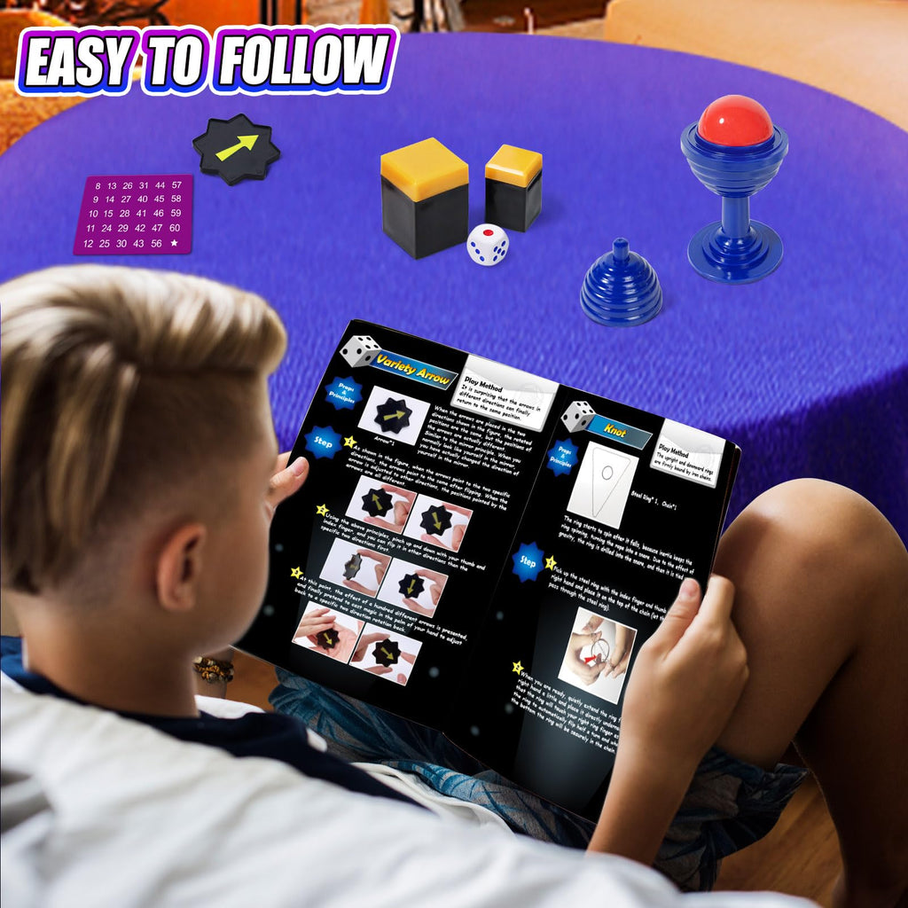 PATIFEED Magic Kit for Kids Ages 6-12 – 40+ Tricks with Step-by-Step Instructions