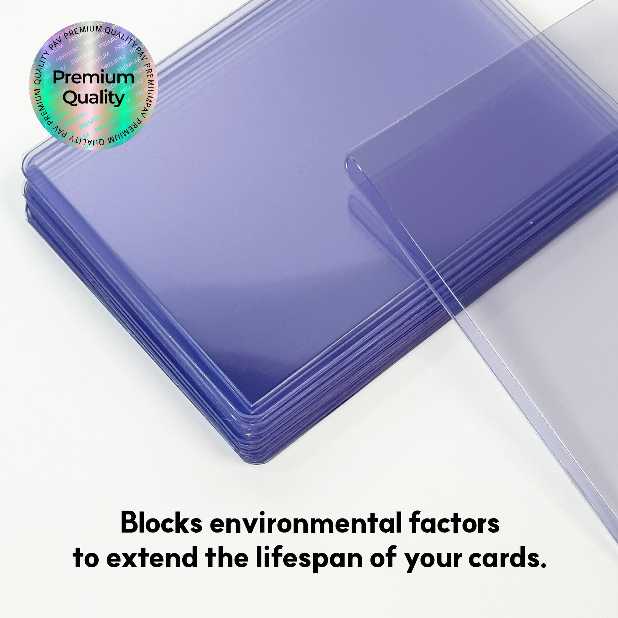 pa:v 75PT Extra-Rigid Top Loaders, 25 Pack – Ultra Clear Hard Plastic Card Sleeves for Trading Cards, Sports Cards & Collectibles
