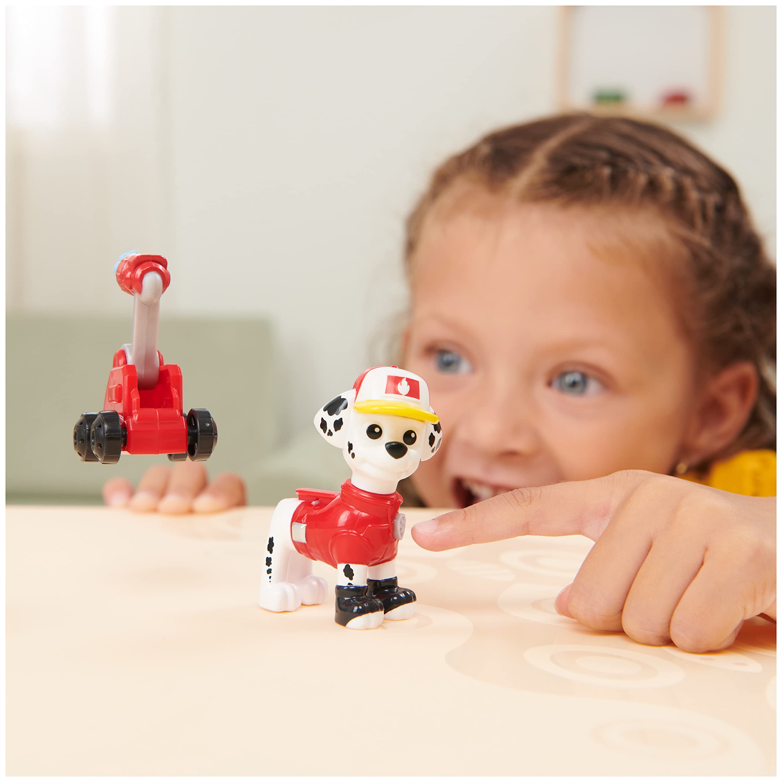 PAW Patrol Big Hero Puppies Marshall Figure with Snap-On Drone & Rescue Animal