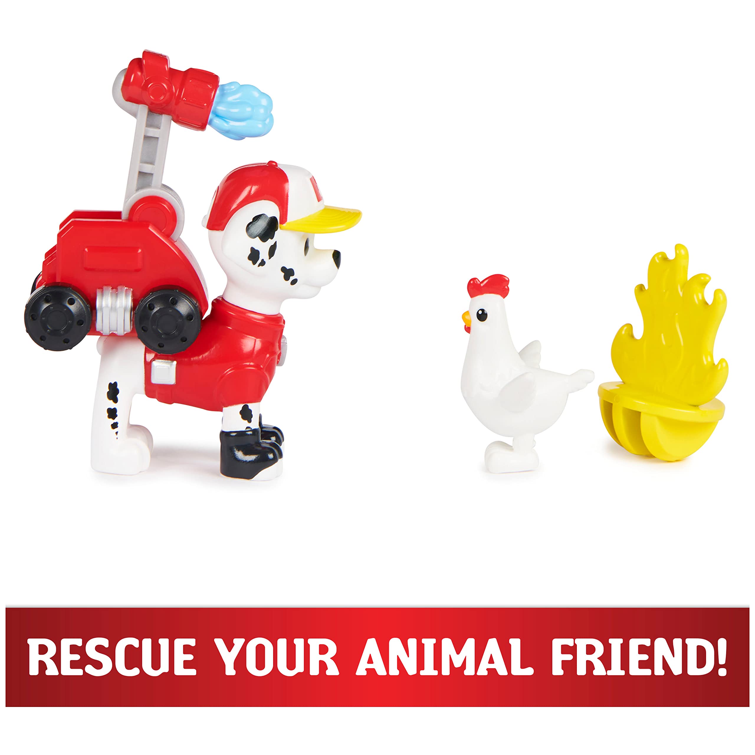 PAW Patrol Big Hero Puppies Marshall Figure with Snap-On Drone & Rescue Animal