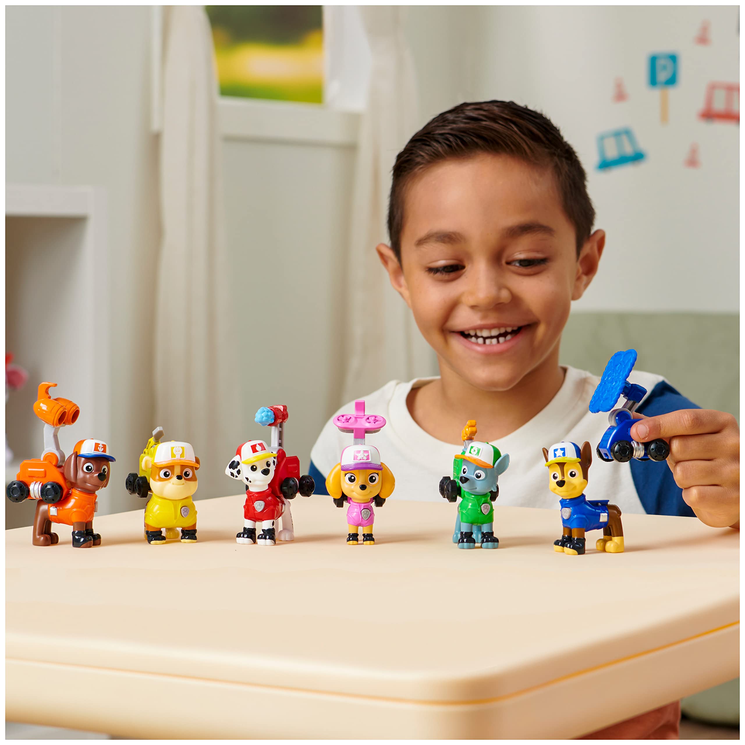 PAW Patrol Big Hero Puppies Marshall Figure with Snap-On Drone & Rescue Animal