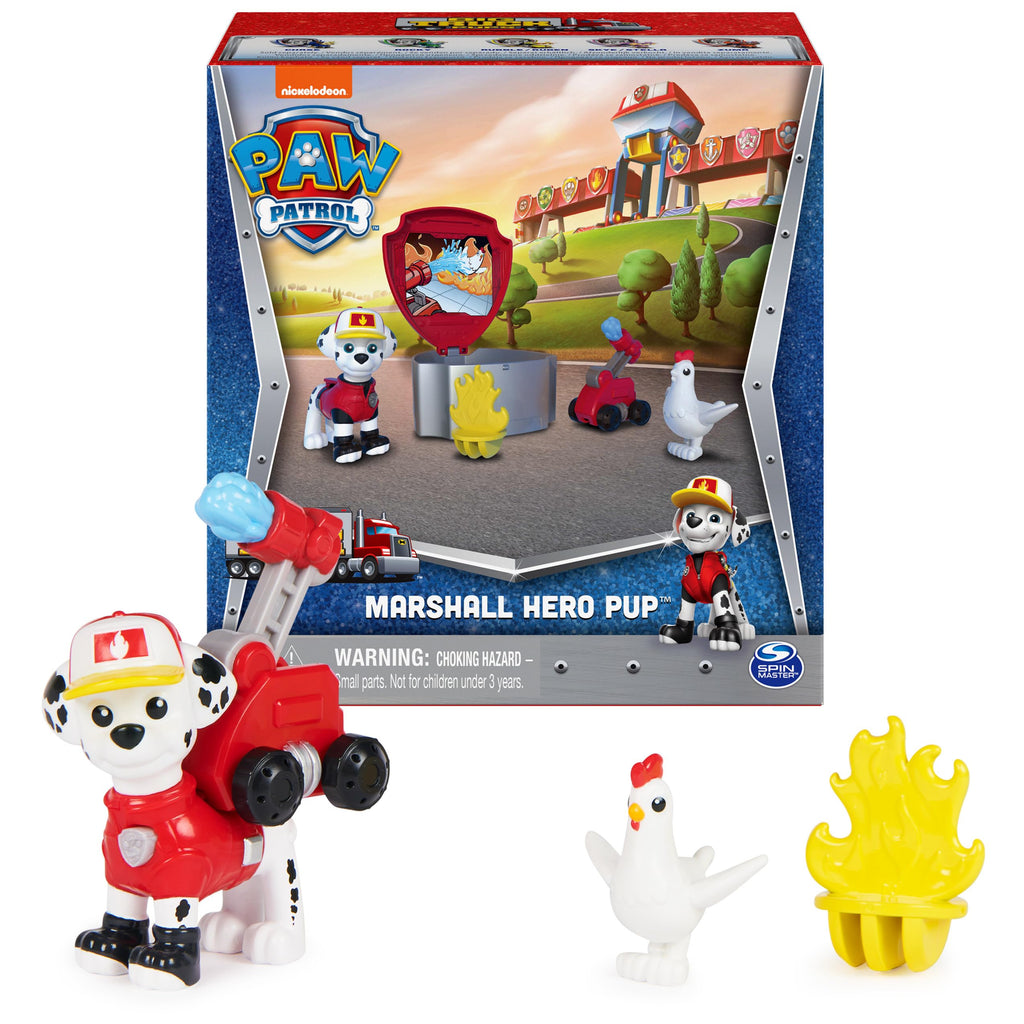 PAW Patrol Big Truck Pups Marshall Action Figure with Clip-On Drone & Command Pod, Ages 3+