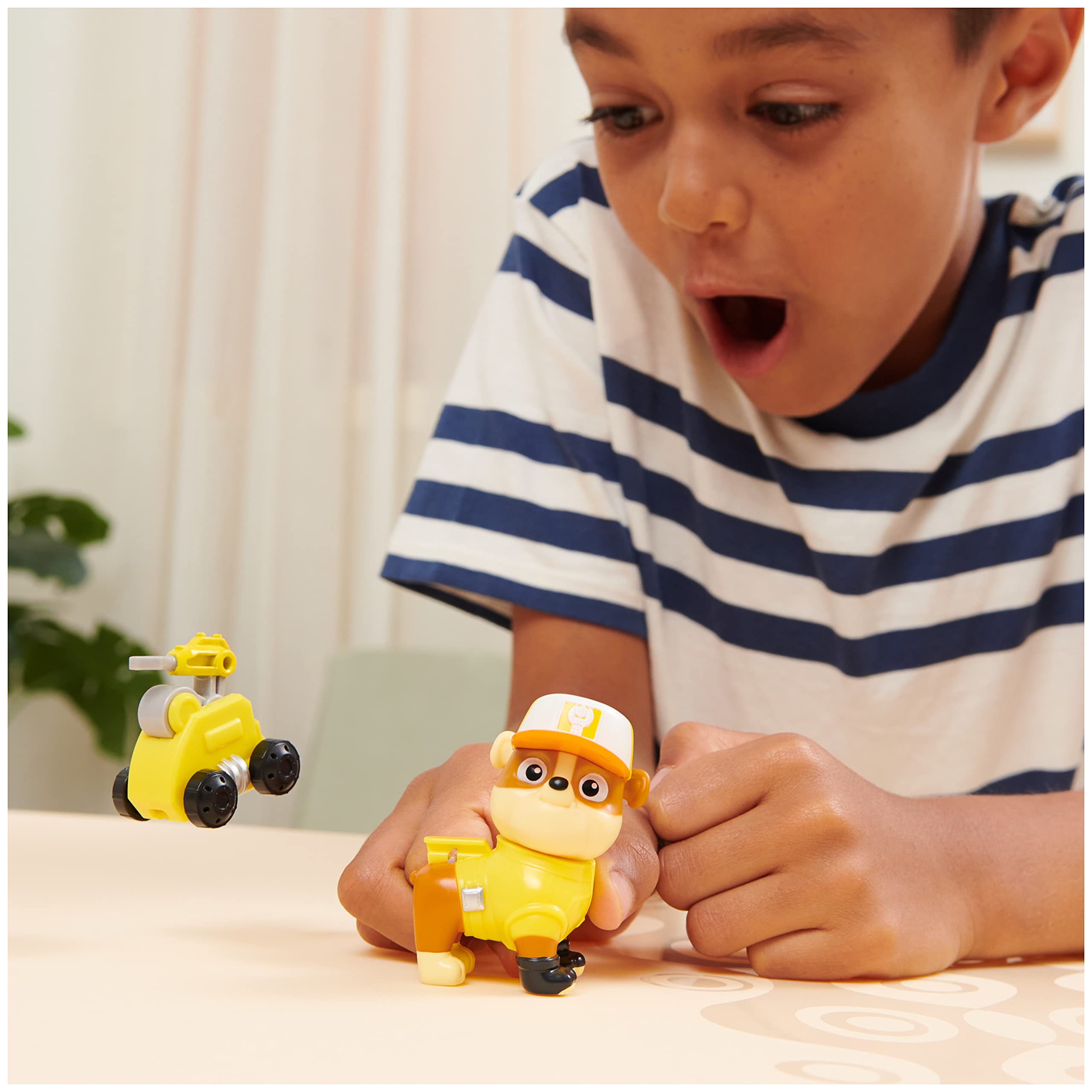 PAW Patrol Big Truck Pups Rubble Action Figure with Launching Rescue Drone and Command Platform