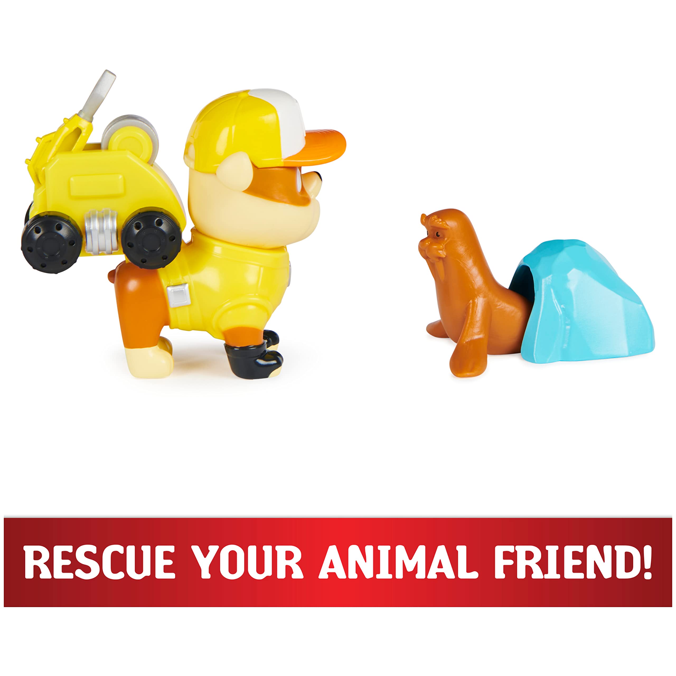 PAW Patrol Big Truck Pups Rubble Action Figure with Launching Rescue Drone and Command Platform