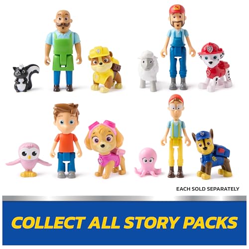 PAW Patrol Chase & Captain Turbot Figure Pack with Baby Octopus Toy – 3 Figures for Kids Ages 3 and Up