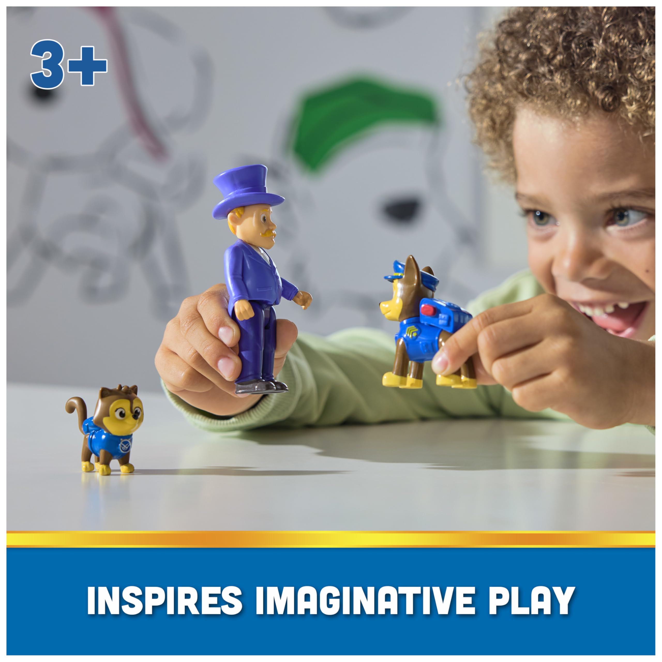 Paw Patrol Chase, Mayor Humdinger & Cat Chase 3-Figure Set for Ages 3+