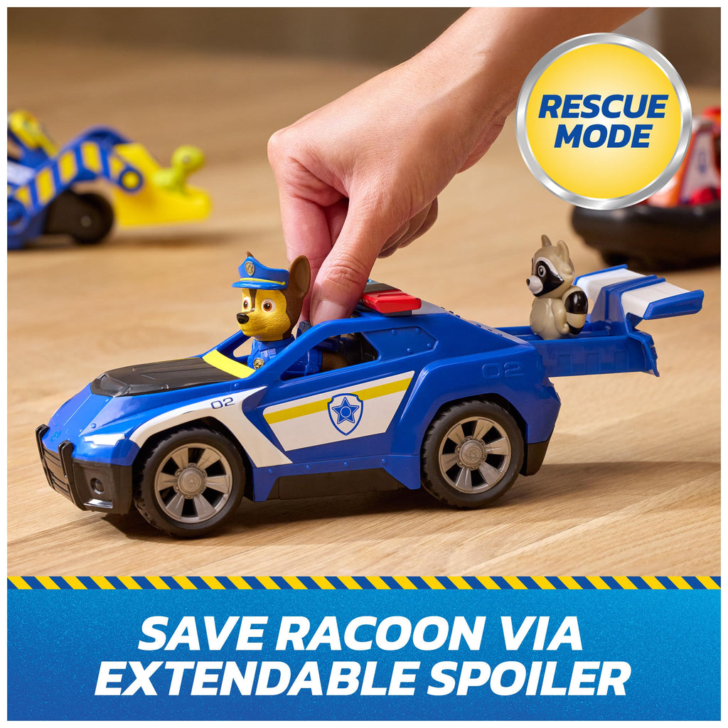 PAW Patrol Chase Rescue Cruiser – Police Car with Pull-Back Action, 2 Figures, Ages 3+