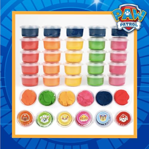 Paw Patrol Dough Party Pack – 25 Tubs of Colorful Sensory Play Dough for Kids Ages 3+