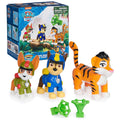 PAW Patrol Jungle Pups Chase, Tracker & Tiger Action Figures with Projectile Launcher - 3-Pack for Kids Ages 3+