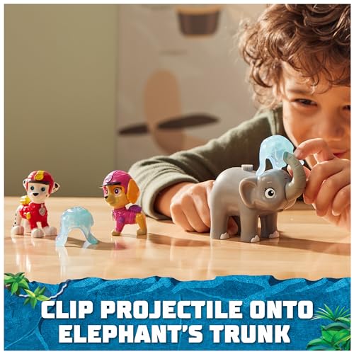 PAW Patrol Jungle Pups Marshall & Skye Action Figures with Elephant Projectile Launcher