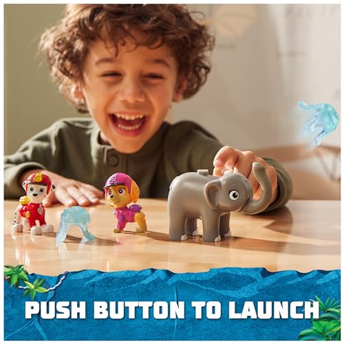 PAW Patrol Jungle Pups Marshall & Skye Action Figures with Elephant Projectile Launcher