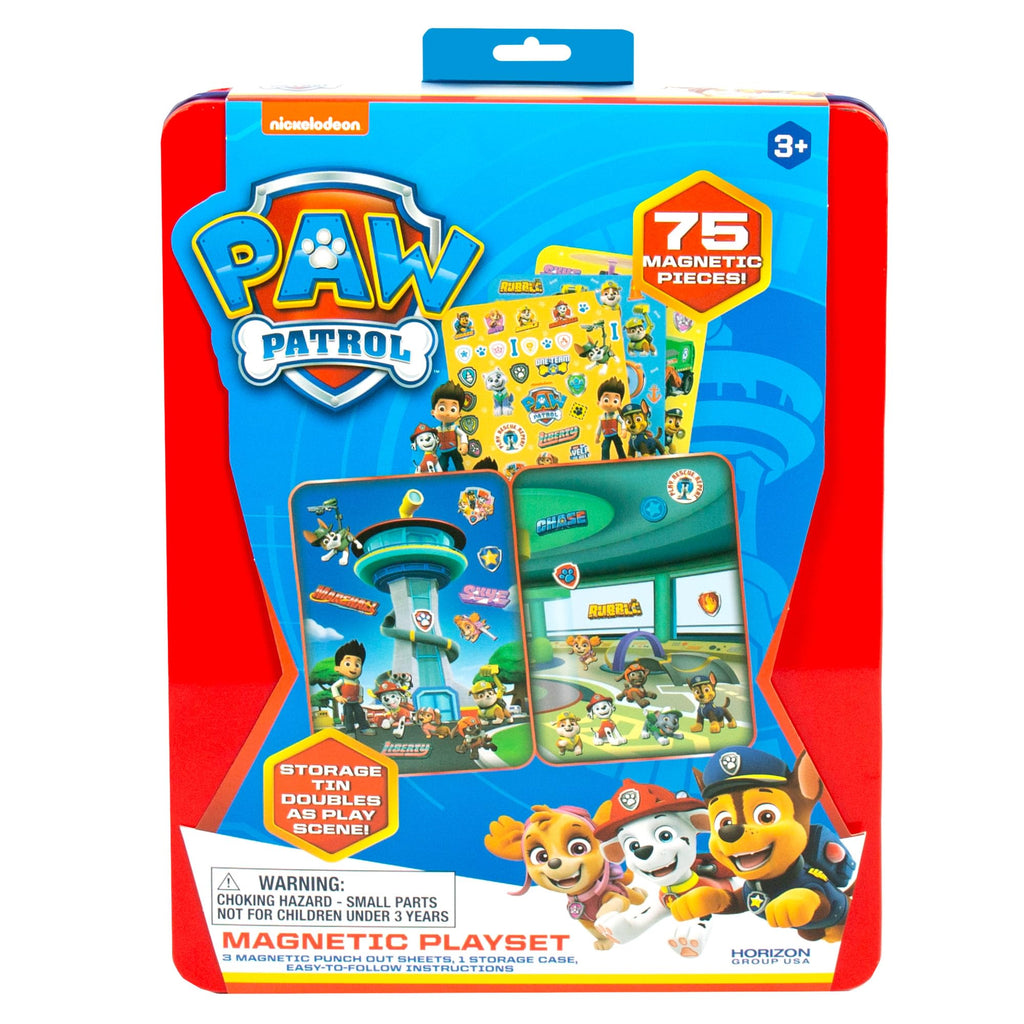 Paw Patrol Magnetic Playset - 75 Mix & Match Magnets in 2-in-1 Storage Tin