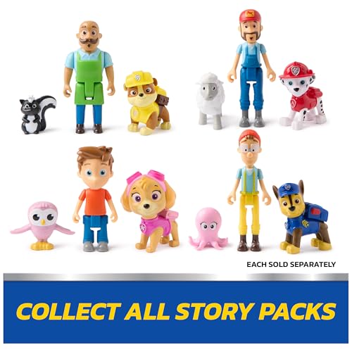 PAW Patrol Marshall & Farmer Al Figure Pack – 3 Action Figures with Movable Parts, Ages 3+
