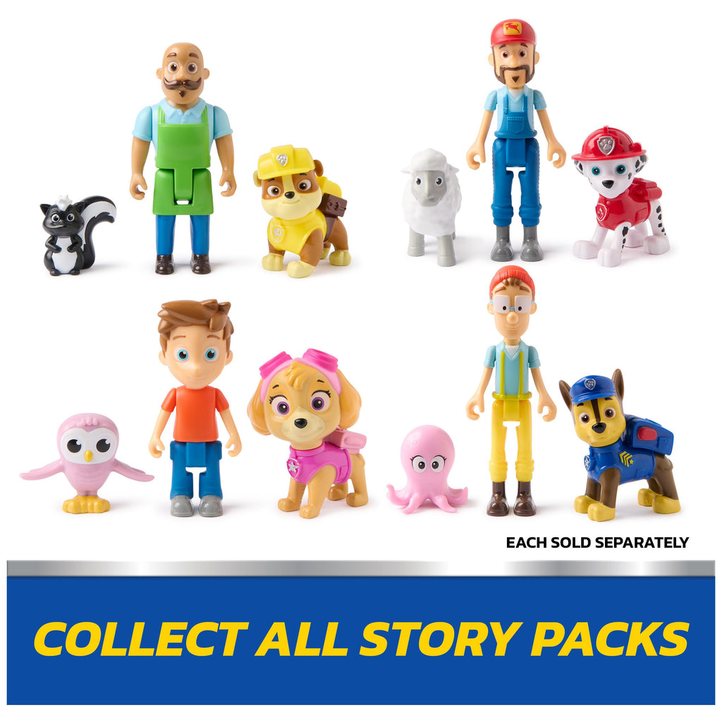 PAW Patrol Marshall & Farmer Al Figure Pack – 3 Action Figures with Movable Parts, Ages 3+